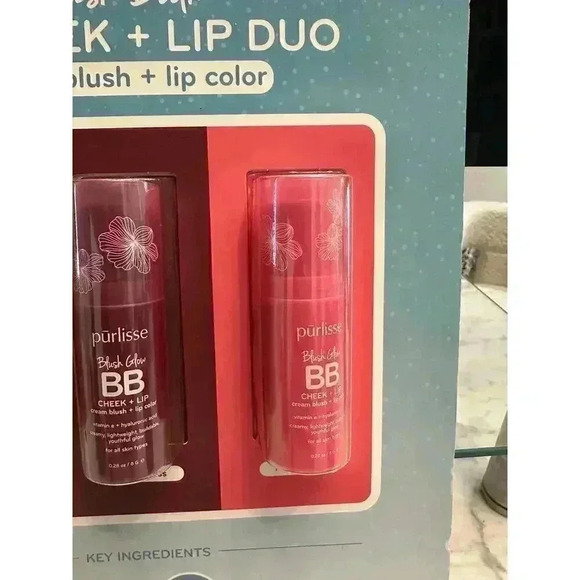 PURLISSE Blush Balm BB Cheek + LIP DUO Cream Blush + LIP Color NIP - Set of 3 - Picture 5 of 6
